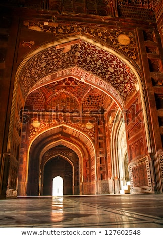 Stok fotoğraf: Walls Of Building In Taj Mahal Mausoleum