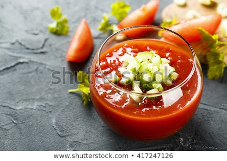 Foto d'archivio: Tomato Gazpacho Cold Soup