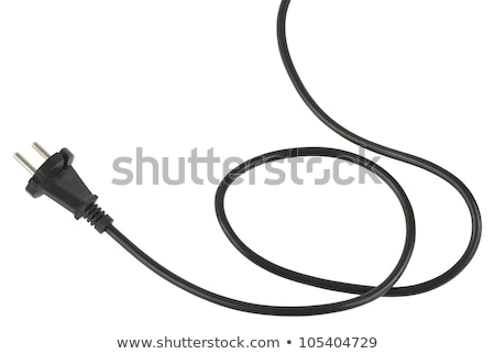 Stock foto: Electric Cable With Plug Close Up