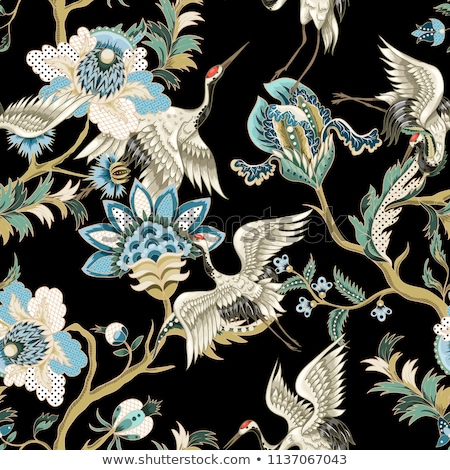 Stok fotoğraf: Seamless Chinese Traditional Floral Pattern