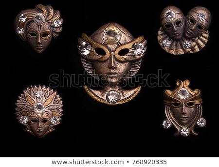 Stock photo: Woman With Silver Rhinestone Mask