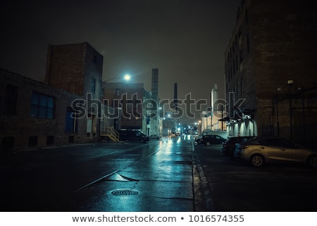 Stock photo: Street At Night After Rain