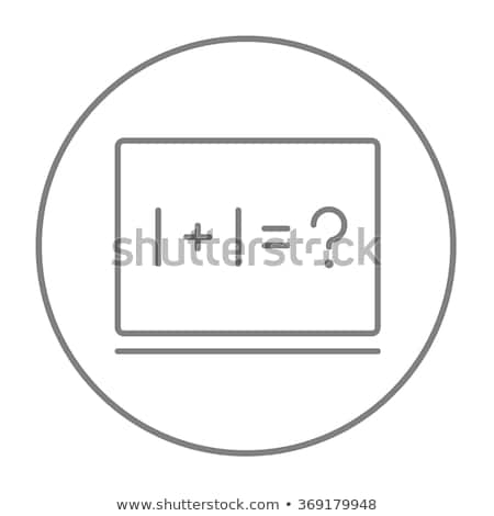 Stock photo: Maths Example Written On Blackboard Line Icon