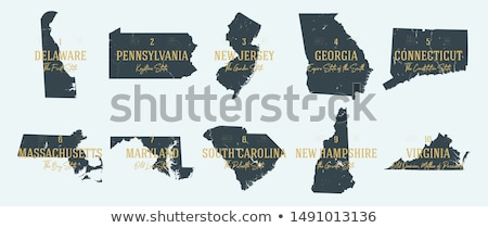 Foto stock: Poster Connecticut State Map Outline