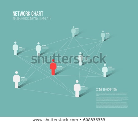 Stock photo: Minimalist Network 3d Chart