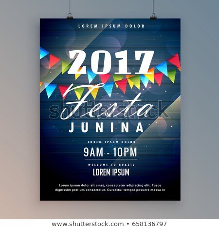 Stock photo: 2017 Festa Junina Flyer Design Template