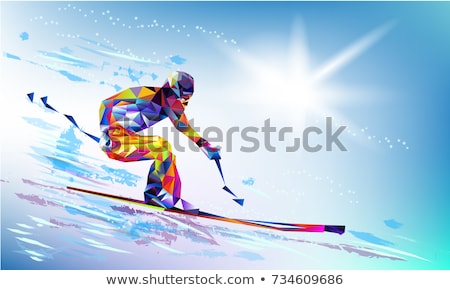 Stok fotoğraf: Giant Slalom Snowboard Winter Sports