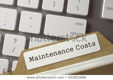 Сток-фото: Folder Index With Maintenance Costs