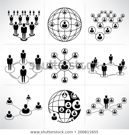 Zdjęcia stock: Vector World People Network Diagram