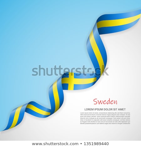 Sweden Flag Isolated Swedish Ribbon Banner State Symbol Foto stock © Garumna