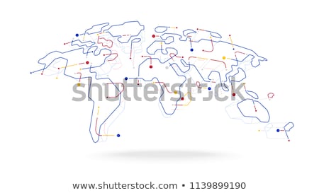 Imagine de stoc: Earth Globe On White Background Australia Asia Vector