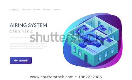 Zdjęcia stock: Ventilation System Concept Landing Page