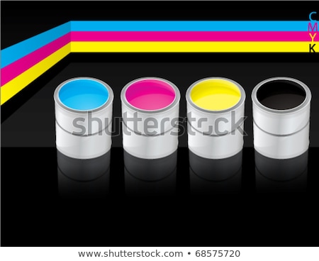 Zdjęcia stock: Cmyk Four Color Process Puzzle