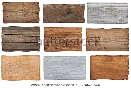 Foto d'archivio: Wooden Signs Collection Isolated On White Poster