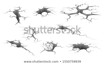 ストックフォト: Earthquake Cracks Hole Effect And Cracked Surface Hole In Ground With Cracking And Earth Destructi