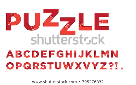 Stock photo: Alphabet Puzzle Background