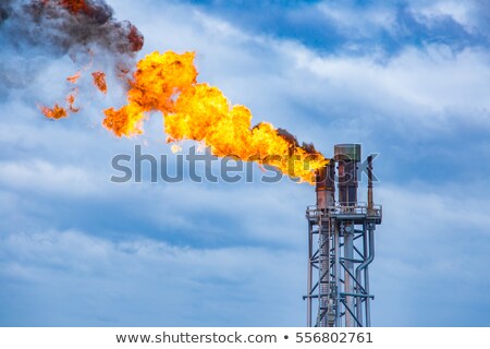 ストックフォト: Pollution - Flare Burning Natural Gas