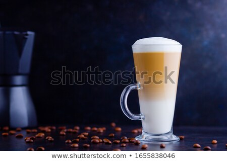 Foto stock: Glass Of Latte Macchiato