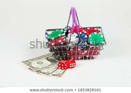 Сток-фото: Shopping Cart With Casino Chips