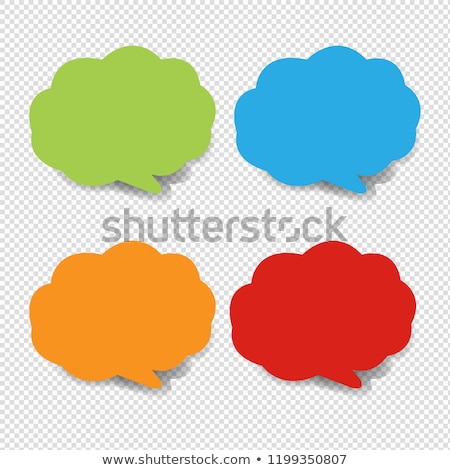 Color Cardboard Structure Speech Bubble Stok fotoğraf © cammep