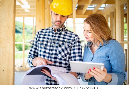 Stock photo: An Architect And Her Foreman