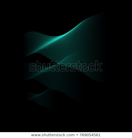 Foto stock: Bright Sound Wave On A Dark Green Eps 10