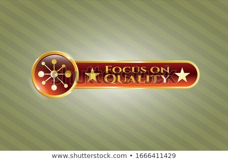 Foto stock: Satisfaction On White With Golden Compass