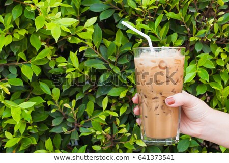 Stock fotó: Ice Green Tea And Caffe Mocha