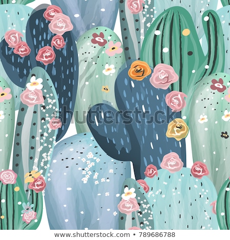 Foto stock: Vector Seamless Pattern With Blooming Roses