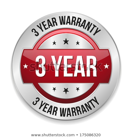 Stock fotó: 3 Years Warranty Red Vector Icon Design