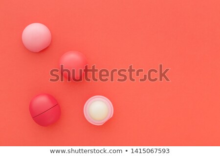 Stock fotó: Pink Trendy Lip Gloss In Jar