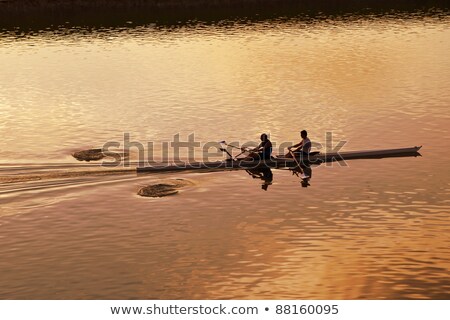 ストックフォト: Two Rowers In A Boat