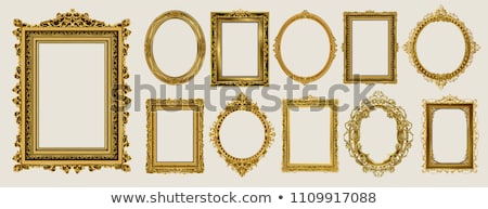 Сток-фото: Golden Decorative Corners And Frames - Vintage Style