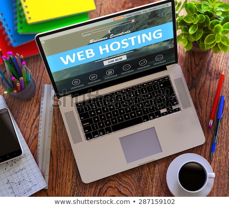 [[stock_photo]]: Web Hosting Concept On Modern Laptop Screen