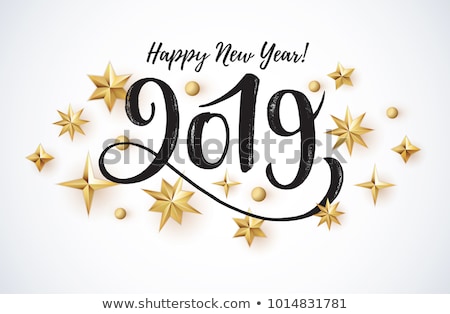 Stok fotoğraf: New Year 2019 Design Template