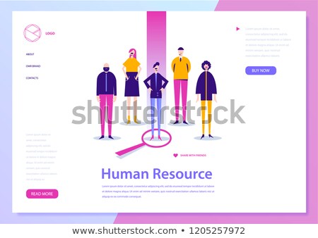 Foto stock: Feminism Concept Landing Page