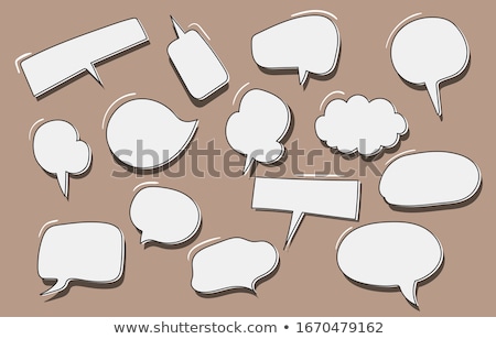 Stock fotó: Speech Bubble Template With Kids