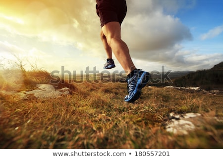 Stok fotoğraf: Trail Running Runner Or Jogger On Footpath