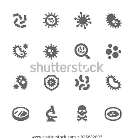 Stock photo: Chemical Microscope Bacterium Vector Sign Icon