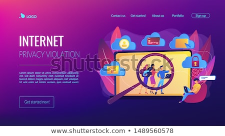 Foto stock: Digital Ethics And Privacy Concept Landing Page