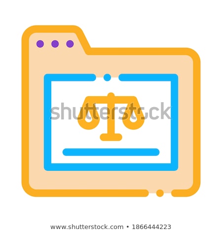 Foto stock: Court Folder Law And Judgement Icon Vector Illustration