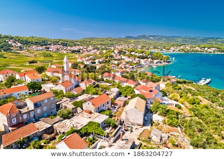 Stockfoto: Lumbarda On Korcula Island Archipelago Aerial View