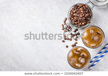 Stock photo: Summer Drink Iced Coffee With Lavender In Glass