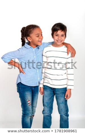 Stock photo: Brunette Laid In Studio