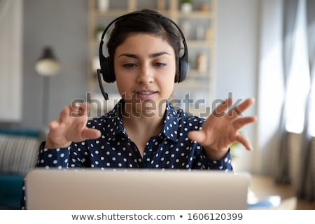 Foto stock: Woman With Headset