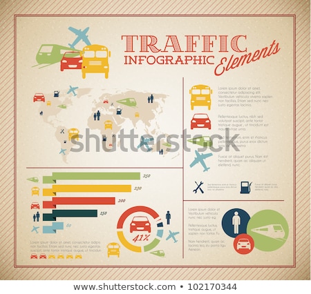 ストックフォト: Big Vector Set Of Traffic Infographic Elements