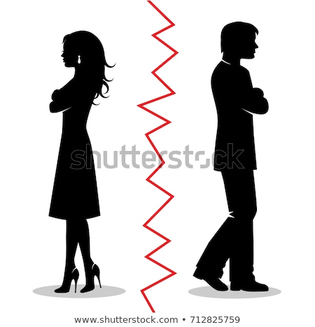 Stock photo: Man And Woman Back To Back