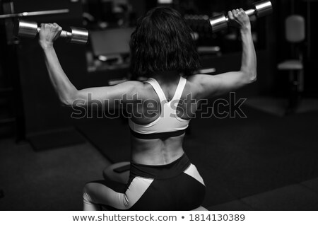 Zdjęcia stock: Female Athlete Straining Back Muscles And Arms