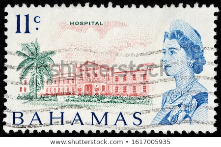 Foto stock: Stamp Shows A Portrait Of Queen Elizabeth Ii