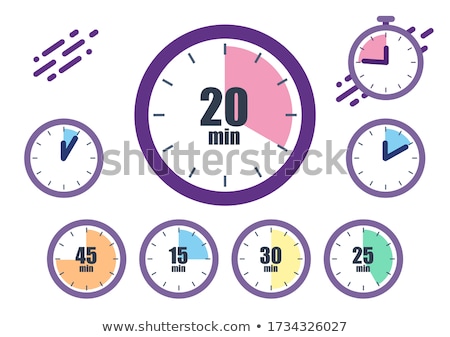 Stock fotó: Clock Circular Vector Purple Web Icon Button